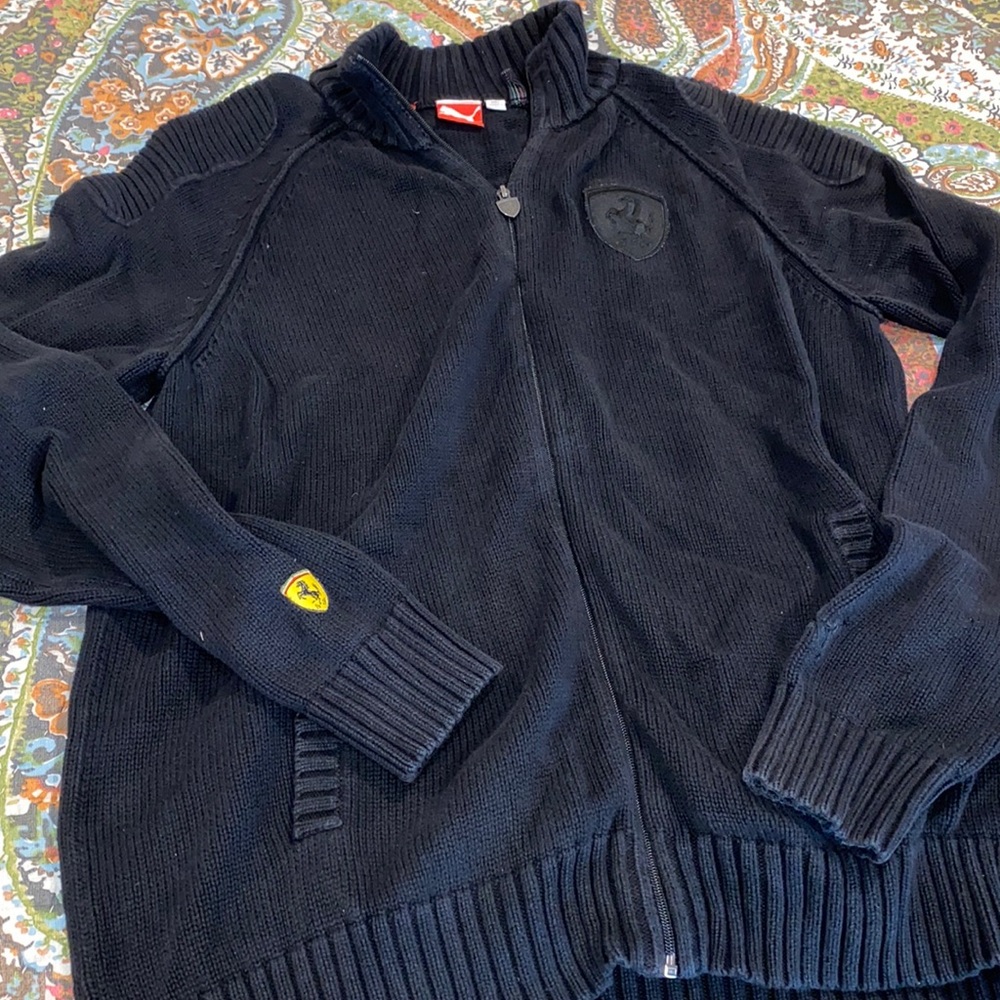 Puma Ferrari knit cardigan sweater